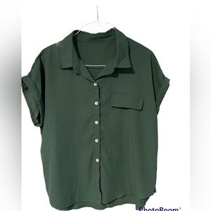 Hunter Green Button Down